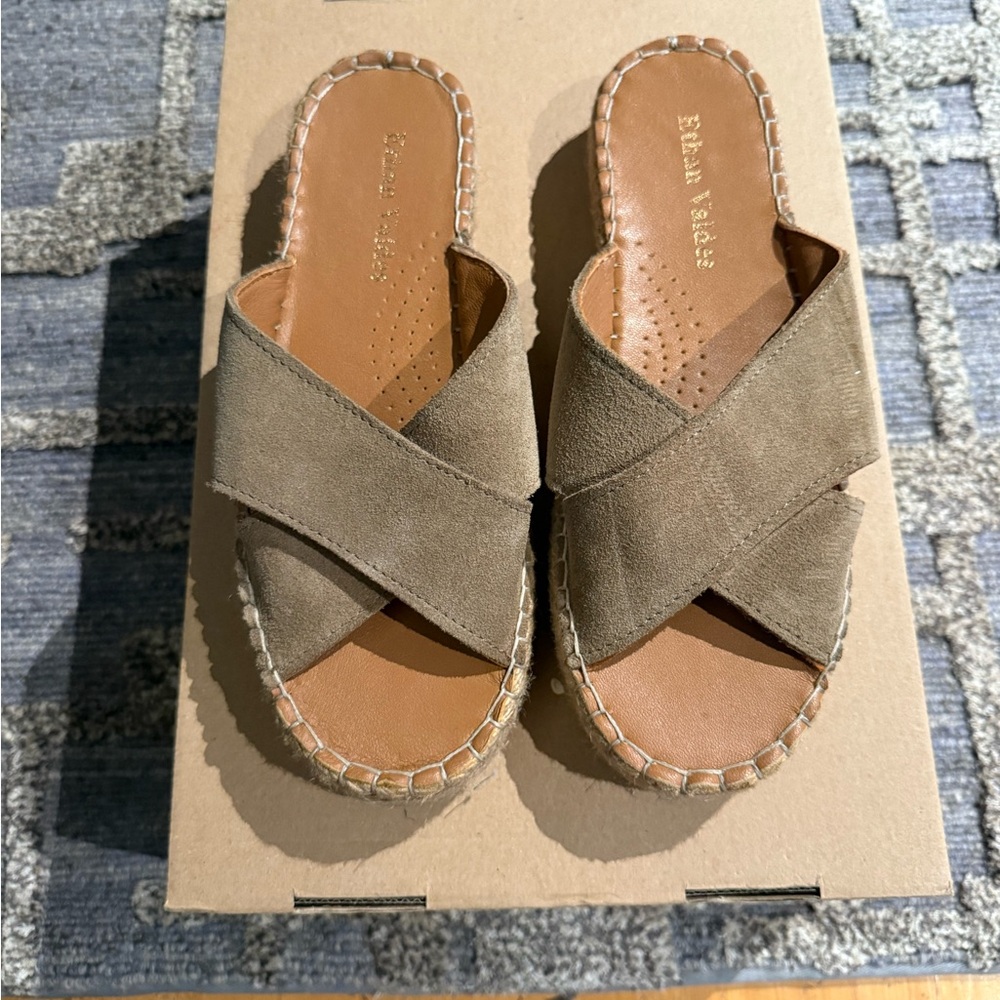 Olive Green Slide Sandals